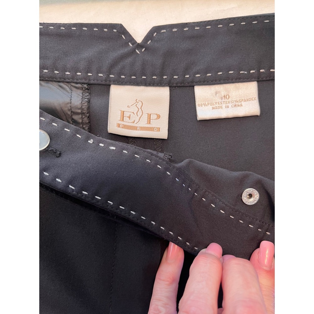 E P Pro Black Golf Pants Size 10 Stretch Straight Leg - Picture 5 of 8